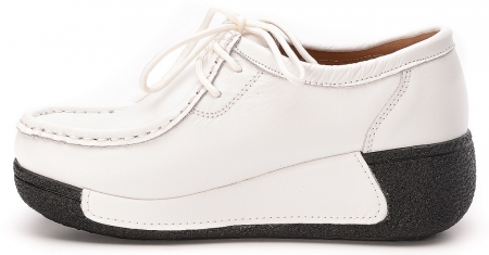 ЖЕНСКИЕ МОКАСИНЫ НА ТАНКЕТКЕ НАТУРАЛЬНАЯ КОЖА BINIFOOT/BNF ТАЙВАНЬ