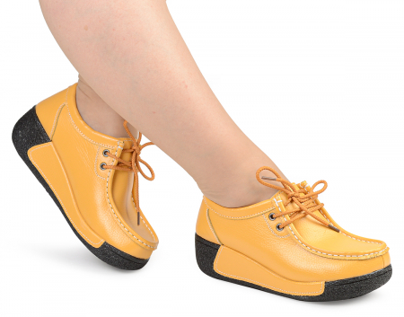 ЖЕНСКИЕ МОКАСИНЫ НА ТАНКЕТКЕ НАТУРАЛЬНАЯ КОЖА BINIFOOT/BNF ТАЙВАНЬ