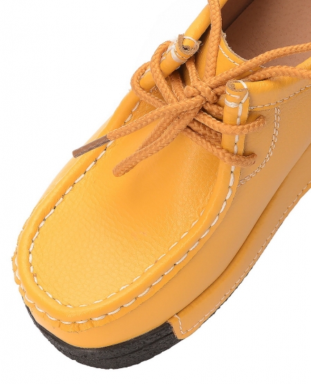 ЖЕНСКИЕ МОКАСИНЫ НА ТАНКЕТКЕ НАТУРАЛЬНАЯ КОЖА BINIFOOT/BNF ТАЙВАНЬ