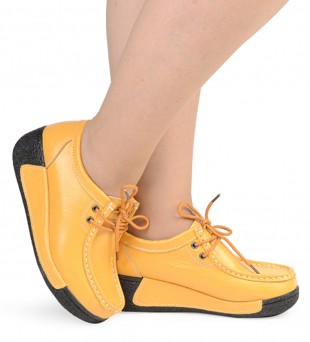 ЖЕНСКИЕ МОКАСИНЫ НА ТАНКЕТКЕ НАТУРАЛЬНАЯ КОЖА BINIFOOT/BNF ТАЙВАНЬ