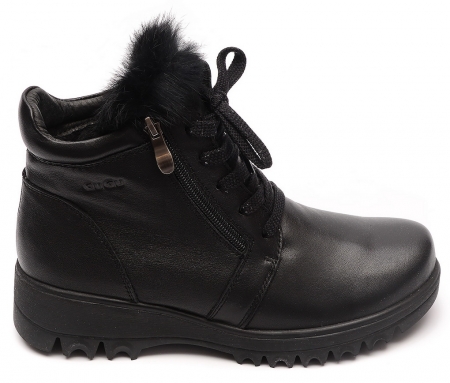 ЖЕНСКИЕ БОТИНКИ НАТУРАЛЬНАЯ КОЖА / 100% ШЕРСТЬ GUGU ГЕРМАНИЯ