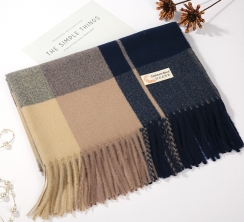 КАШЕМИРОВЫЙ ПАЛАНТИН В КЛЕТКУ 200*70 СМ 