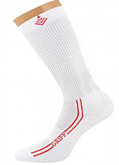 SPORT ВЫСОКИЙ МИКРОПЛЮШ ПО СТОПЕ БЕЛЫЙ/КРАСНЫЙ GRIFF ИТАЛИЯ