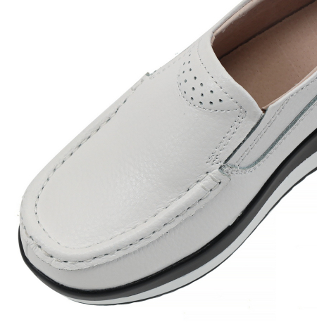 ЖЕНСКИЕ МОКАСИНЫ НА ТАНКЕТКЕ НАТУРАЛЬНАЯ КОЖА BINIFOOT/BNF ТАЙВАНЬ