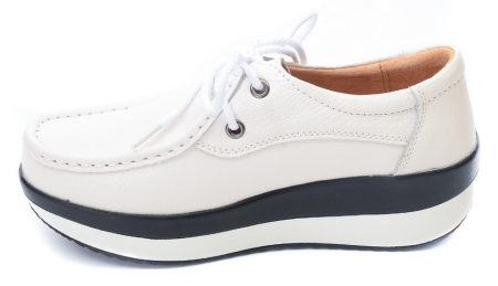 ЖЕНСКИЕ МОКАСИНЫ НА ТАНКЕТКЕ НАТУРАЛЬНАЯ КОЖА BINIFOOT/BNF ТАЙВАНЬ