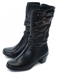 ЖЕНСКИЕ САПОГИ НАТУРАЛЬНАЯ КОЖА  НАТУРАЛЬНЫЙ МЕХ РУССКИЙ КОМФОРТ РОССИЯ