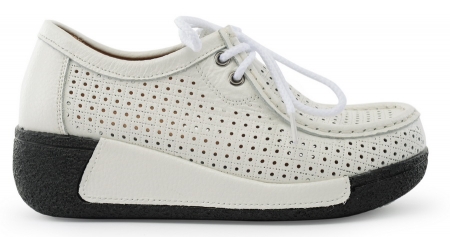 ЖЕНСКИЕ МОКАСИНЫ НА ТАНКЕТКЕ НАТУРАЛЬНАЯ КОЖА BINIFOOT/BNF ТАЙВАНЬ