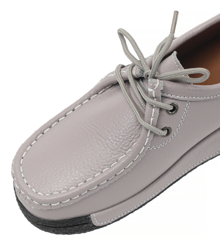 ЖЕНСКИЕ МОКАСИНЫ НА ТАНКЕТКЕ НАТУРАЛЬНАЯ КОЖА BINIFOOT/BNF ТАЙВАНЬ