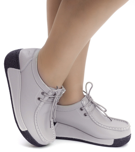 ЖЕНСКИЕ МОКАСИНЫ НА ТАНКЕТКЕ НАТУРАЛЬНАЯ КОЖА BINIFOOT/BNF ТАЙВАНЬ