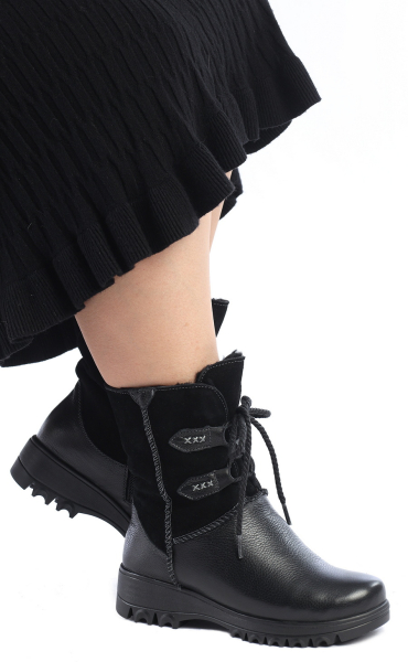 ЖЕНСКИЕ САПОГИ НАТУРАЛЬНАЯ КОЖА+ЗАМША/ НАТУРАЛЬНЫЙ МЕХ GUGU ГЕРМАНИЯ