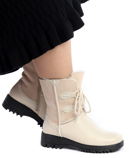 ЖЕНСКИЕ САПОГИ НАТУРАЛЬНАЯ КОЖА+ЗАМША/ НАТУРАЛЬНЫЙ МЕХ GUGU ГЕРМАНИЯ