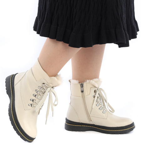 ЖЕНСКИЕ БОТИНКИ НАТУРАЛЬНАЯ КОЖА+ДУБЛЕНКА/ НАТУРАЛЬНЫЙ МЕХ GUGU ГЕРМАНИЯ