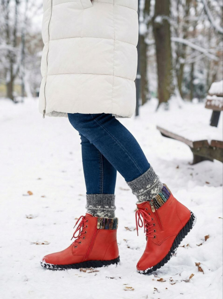 ЖЕНСКИЕ БОТИНКИ НАТУРАЛЬНАЯ КОЖА НАТУРАЛЬНЫЙ МЕХ GUGU ГЕРМАНИЯ