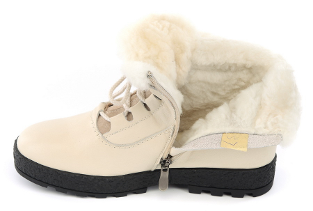 ЖЕНСКИЕ БОТИНКИ НАТУРАЛЬНАЯ КОЖА НАТУРАЛЬНЫЙ МЕХ GUGU ГЕРМАНИЯ