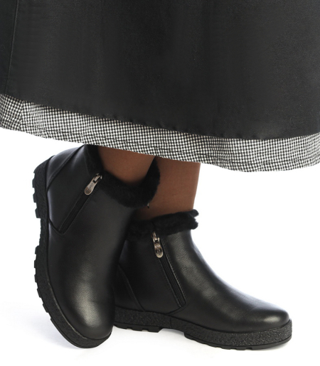 ЖЕНСКИЕ БОТИНКИ НАТУРАЛЬНАЯ КОЖА НАТУРАЛЬНЫЙ МЕХ GUGU ГЕРМАНИЯ