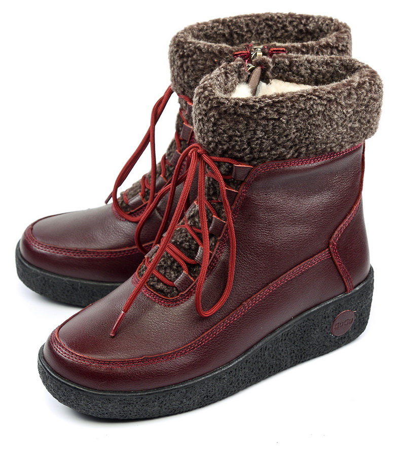 женские ботинки натуральная кожа натуральный мех gugu развесёлая зима