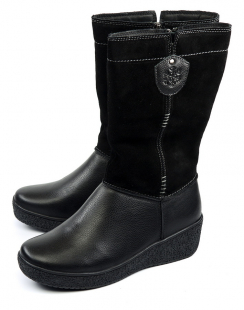 ЖЕНСКИЕ САПОГИ НАТУРАЛЬНАЯ КОЖА+ЗАМША НАТУРАЛЬНЫЙ МЕХ GUGU ГЕРМАНИЯ