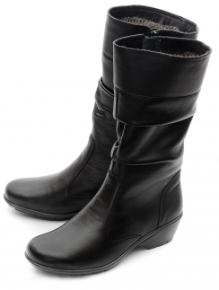 ЖЕНСКИЕ САПОГИ НАТУРАЛЬНАЯ КОЖА / НАТУРАЛЬНЫЙ МЕХ ОТИКО БЕЛАРУСЬ