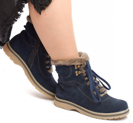 ЖЕНСКИЕ БОТИНКИ НАТУРАЛЬНАЯ КОЖА (ЗАМША) / ШЕРСТЬ МАРКО БЕЛАРУСЬ