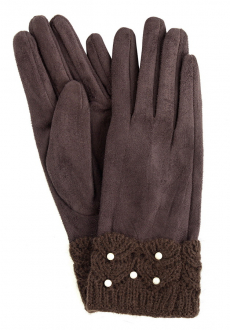 ЖЕНСКИЕ ПЕРЧАТКИ ТРИКОТАЖНЫЕ УТЕПЛЁННЫЕ НА ФЛИСЕ QY