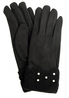ЖЕНСКИЕ ПЕРЧАТКИ ТРИКОТАЖНЫЕ УТЕПЛЁННЫЕ НА ФЛИСЕ QY