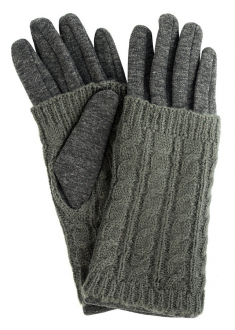 ЖЕНСКИЕ ПЕРЧАТКИ АЖУРНЫЙ ТРИКОТАЖ / ТРИКОТАЖ УТЕПЛЁННЫЙ НА ФЛИСЕ МАРИЯ