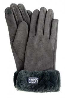 ЖЕНСКИЕ ПЕРЧАТКИ ТРИКОТАЖ / ФЛИС С ОТВОРОТОМ ИСКУССТВЕННЫЙ МЕХ