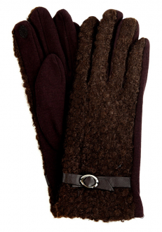 ЖЕНСКИЕ ПЕРЧАТКИ ШЕРСТЯНОЙ ТРИКОТАЖ БУКЛЕ / ФЛИС PITTARDS