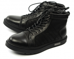 МУЖСКИЕ БОТИНКИ НАТУРАЛЬНАЯ КОЖА / НАТУРАЛЬНЫЙ МЕХ GUGU ГЕРМАНИЯ