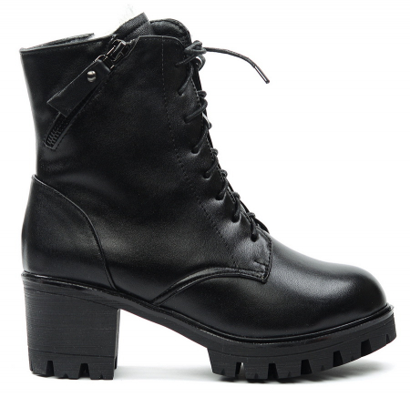 ЖЕНСКИЕ БОТИНКИ НАТУРАЛЬНАЯ КОЖА / НАТУРАЛЬНЫЙ МЕХ GUGU ГЕРМАНИЯ