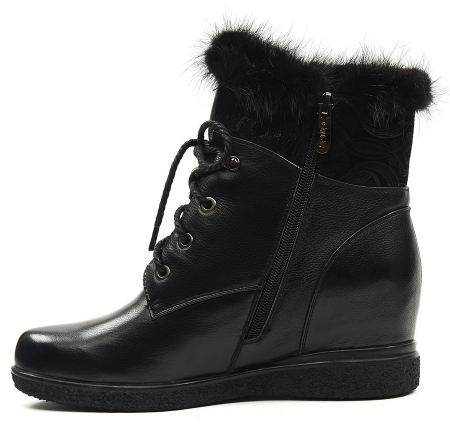 ЖЕНСКИЕ БОТИНКИ НАТУРАЛЬНАЯ КОЖА /НАТУРАЛЬНЫЙ МЕХ GUGU ГЕРМАНИЯ