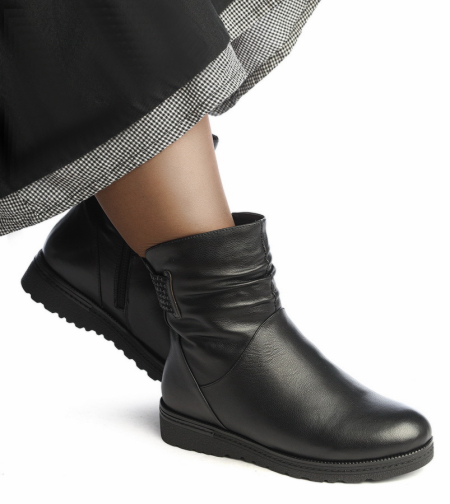 ЖЕНСКИЕ ПОЛУСАПОГИ НАТУРАЛЬНАЯ КОЖА / НАТУРАЛЬНЫЙ МЕХ GUGU ГЕРМАНИЯ