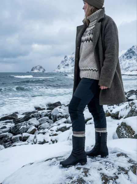 ЖЕНСКИЕ САПОГИ НАТУРАЛЬНАЯ КОЖА / НАТУРАЛЬНЫЙ МЕХ GUGU ГЕРМАНИЯ