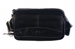 МУЖСКАЯ  СУМКА ПОЯСНАЯ НАТУРАЛЬНАЯ КОЖА RUFF RYDER