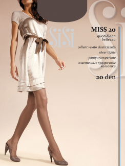 49SISI MISS 20den КОЛГОТКИ С ШОРТИКАМИ ШЕЛКОВИСТЫЕ MOKA (ТЕМНО-КОРИЧН) ИТАЛИЯ/СЕРБИЯ