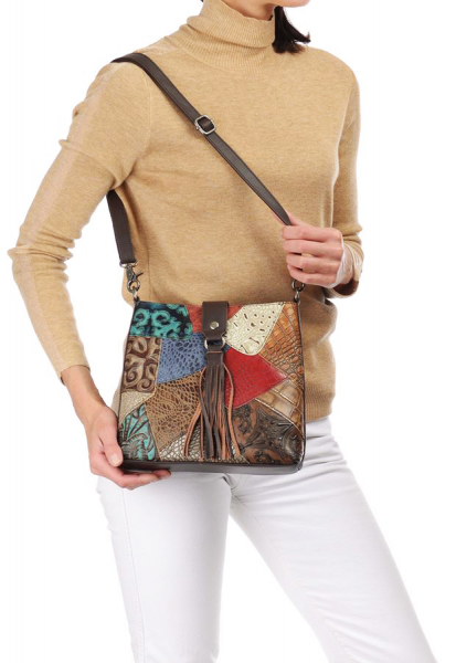 ЖЕНСКАЯ СУМКА НАТУРАЛЬНАЯ КОЖА KIKILOK КОРЕЯ