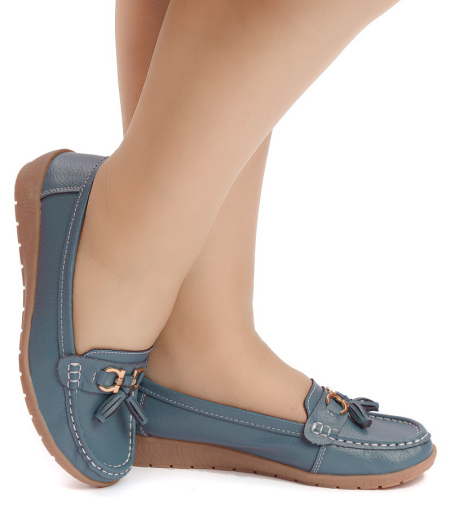 ЖЕНСКИЕ МОКАСИНЫ НАТУРАЛЬНАЯ КОЖА BINIFOOT/BNF ТАЙВАНЬ