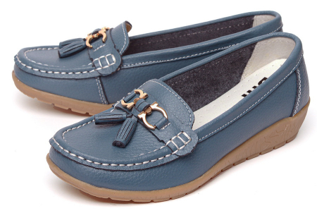 ЖЕНСКИЕ МОКАСИНЫ НАТУРАЛЬНАЯ КОЖА BINIFOOT/BNF ТАЙВАНЬ