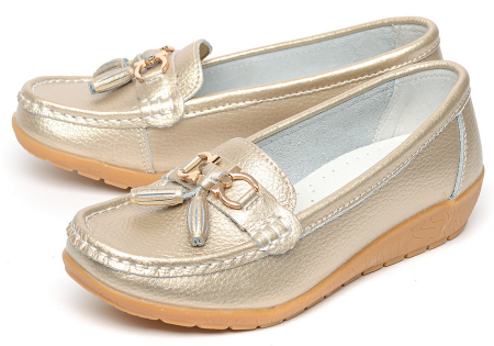 ЖЕНСКИЕ МОКАСИНЫ НАТУРАЛЬНАЯ КОЖА BINIFOOT/BNF ТАЙВАНЬ