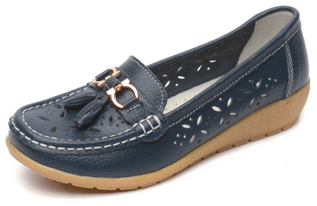 ЖЕНСКИЕ МОКАСИНЫ НАТУРАЛЬНАЯ КОЖА BINIFOOT/BNF ТАЙВАНЬ