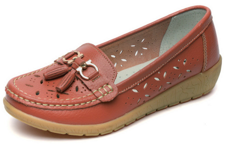 ЖЕНСКИЕ МОКАСИНЫ НАТУРАЛЬНАЯ КОЖА BINIFOOT/BNF ТАЙВАНЬ