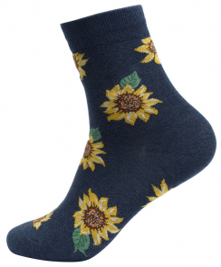 СинийЦвет: принт: подсолнухи