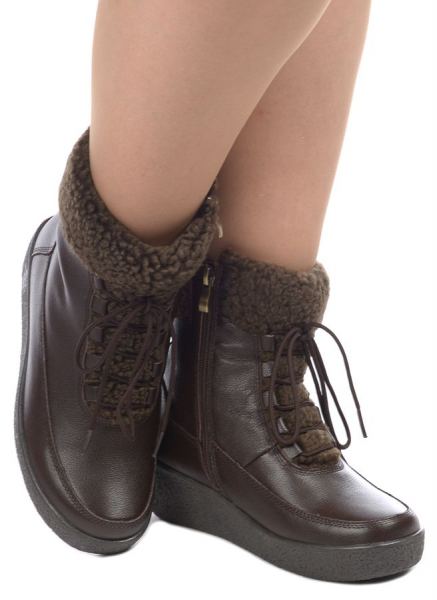 ЖЕНСКИЕ БОТИНКИ НАТУРАЛЬНАЯ КОЖА НАТУРАЛЬНЫЙ МЕХ GUGU ГЕРМАНИЯ