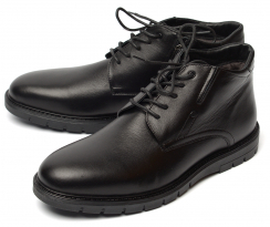 МУЖСКИЕ БОТИНКИ НАТУРАЛЬНАЯ КОЖА / НАТУРАЛЬНЫЙ МЕХ CORVETTO