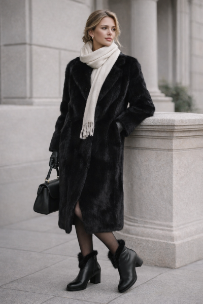 ЖЕНСКИЕ БОТИНКИ НАТУРАЛЬНАЯ КОЖА НАТУРАЛЬНЫЙ МЕХ GUGU ГЕРМАНИЯ