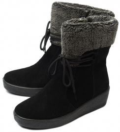 ЖЕНСКИЕ САПОГИ НАТУРАЛЬНАЯ КОЖА/ШЕРСТЬ АЛМИ РОССИЯ