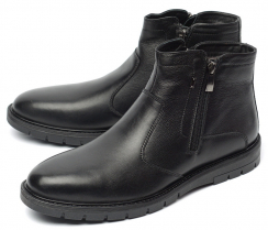 МУЖСКИЕ БОТИНКИ НАТУРАЛЬНАЯ КОЖА / НАТУРАЛЬНЫЙ МЕХ CORVETTO