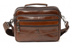 МУЖСКАЯ СУМКА НАТУРАЛЬНАЯ КОЖА ТАЙВАНЬ