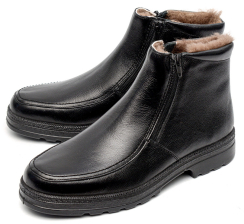 МУЖСКИЕ БОТИНКИ НАТУРАЛЬНАЯ КОЖА / НАТУРАЛЬНЫЙ МЕХ ОТИКО БЕЛАРУСЬ
