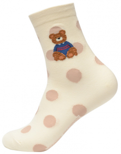 БежевыйЦвет: принт: мишки горох